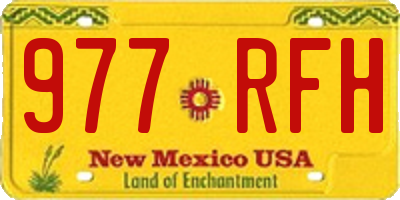 NM license plate 977RFH