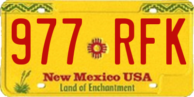 NM license plate 977RFK