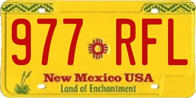 NM license plate 977RFL
