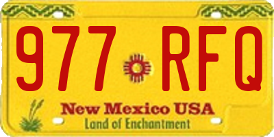 NM license plate 977RFQ