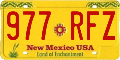 NM license plate 977RFZ