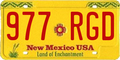 NM license plate 977RGD