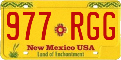 NM license plate 977RGG