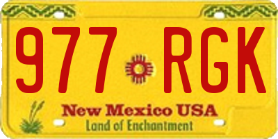 NM license plate 977RGK