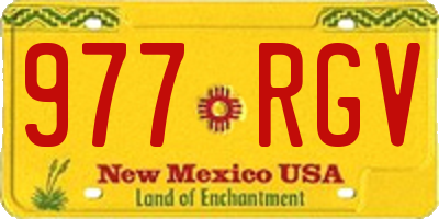 NM license plate 977RGV