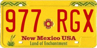 NM license plate 977RGX