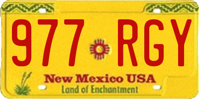 NM license plate 977RGY