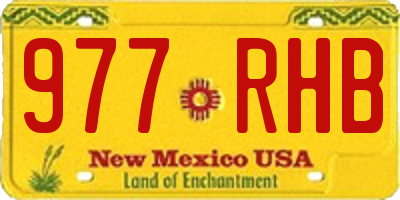 NM license plate 977RHB