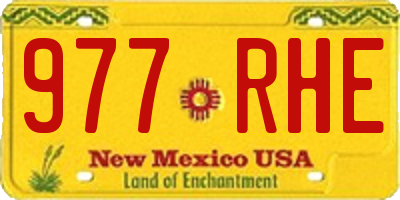 NM license plate 977RHE