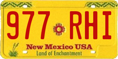 NM license plate 977RHI