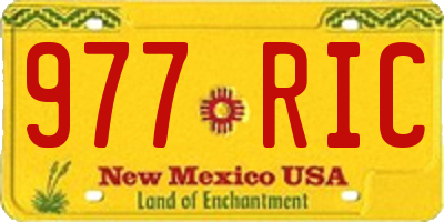 NM license plate 977RIC