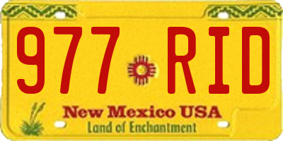 NM license plate 977RID