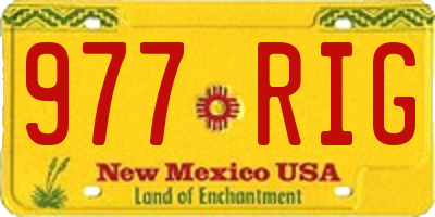 NM license plate 977RIG