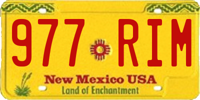 NM license plate 977RIM