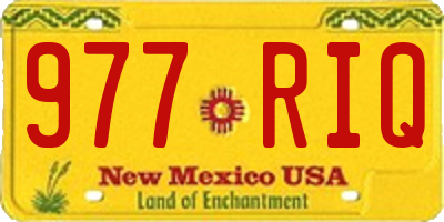 NM license plate 977RIQ