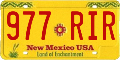 NM license plate 977RIR