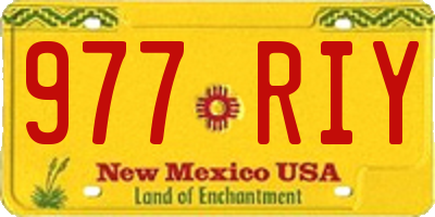 NM license plate 977RIY