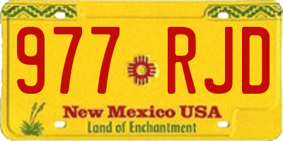 NM license plate 977RJD
