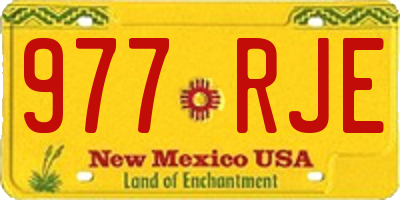 NM license plate 977RJE
