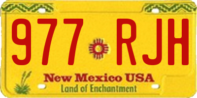 NM license plate 977RJH