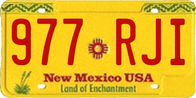 NM license plate 977RJI