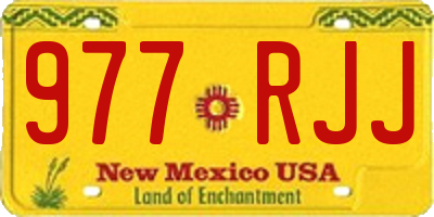 NM license plate 977RJJ