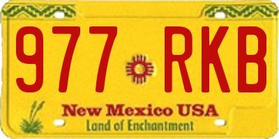 NM license plate 977RKB