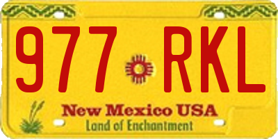 NM license plate 977RKL