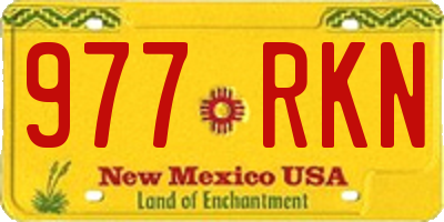 NM license plate 977RKN