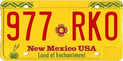 NM license plate 977RKO