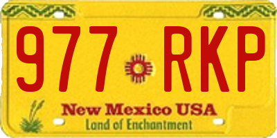 NM license plate 977RKP