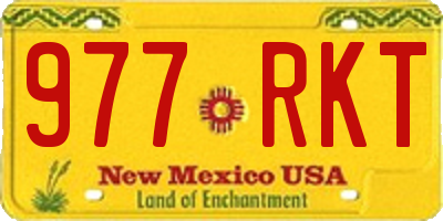 NM license plate 977RKT