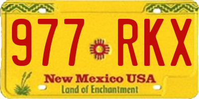 NM license plate 977RKX