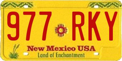 NM license plate 977RKY