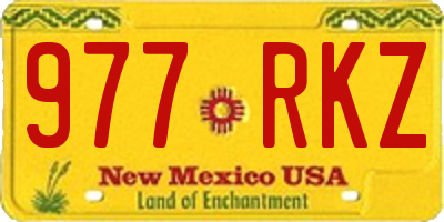 NM license plate 977RKZ