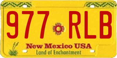 NM license plate 977RLB