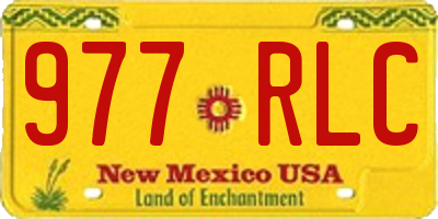 NM license plate 977RLC