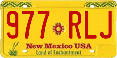 NM license plate 977RLJ