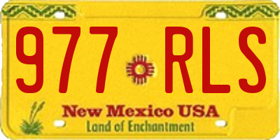 NM license plate 977RLS