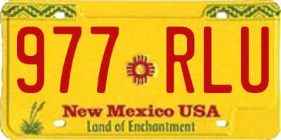 NM license plate 977RLU