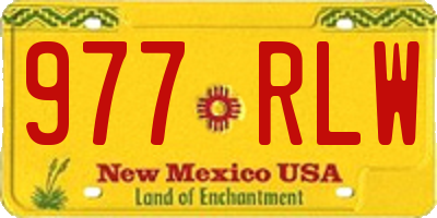 NM license plate 977RLW