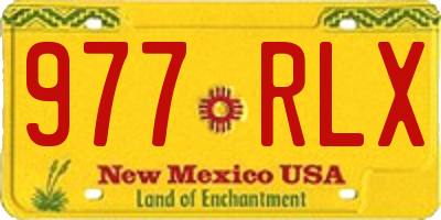 NM license plate 977RLX