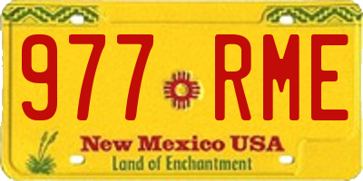 NM license plate 977RME
