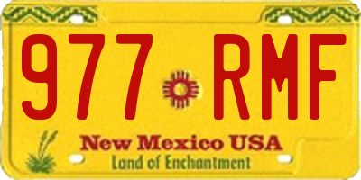 NM license plate 977RMF