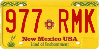 NM license plate 977RMK