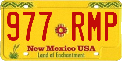 NM license plate 977RMP