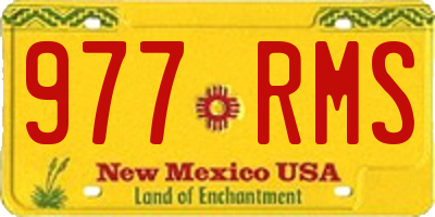 NM license plate 977RMS