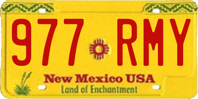 NM license plate 977RMY