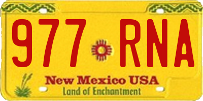 NM license plate 977RNA