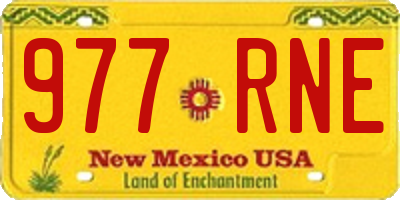 NM license plate 977RNE